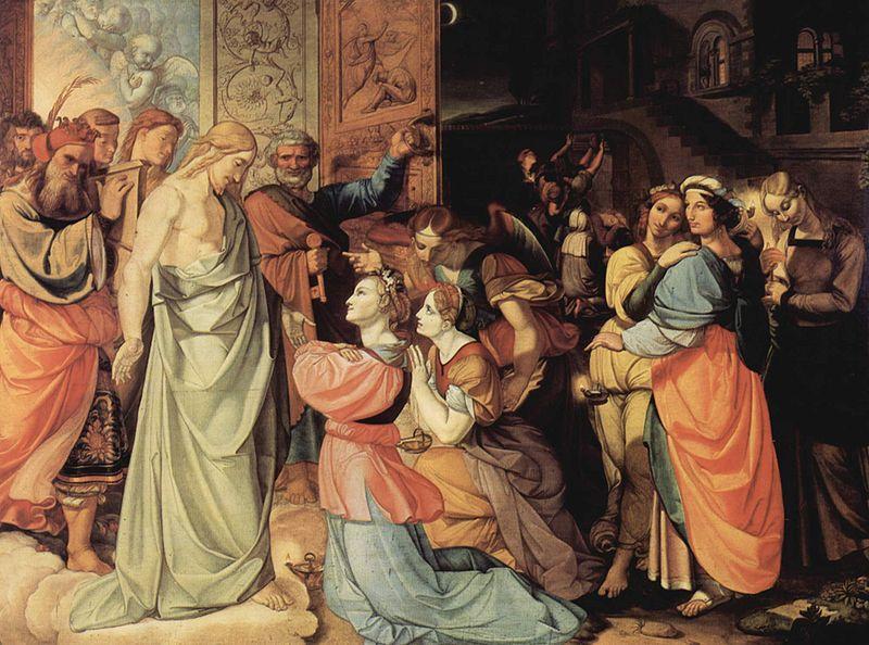 Peter von Cornelius Die klugen und die torichten Jungfrauen oil painting image
